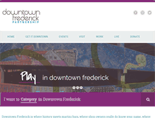 Tablet Screenshot of downtownfrederick.org